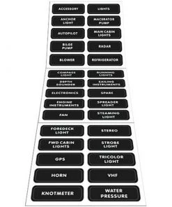 BLUE SEA SYSTEMS Large Format Distribution Panel Labels -Marine Electrical sale 373953