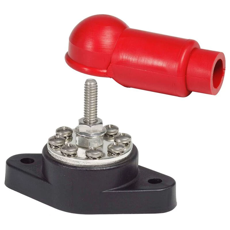 BLUE SEA SYSTEMS PowerPost Plus Cable Connector, 1/4" Stud 1 BLUE SEA SYSTEMS PowerPost Plus Cable Connector, 1/4" Stud