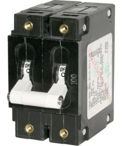 BLUE SEA SYSTEMS C-Series Double Pole White Toggle Circuit Breakers