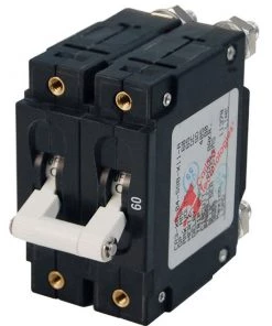 BLUE SEA SYSTEMS C-Series Double Pole White Toggle Circuit Breakers -Marine Electrical sale 3826617 LRG