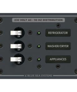 BLUE SEA SYSTEMS 3-Position AC Panel, European