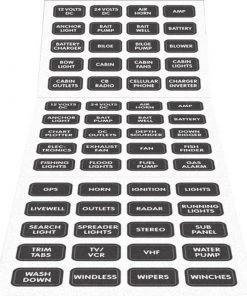 BLUE SEA SYSTEMS Small Format Distribution Panel Labels