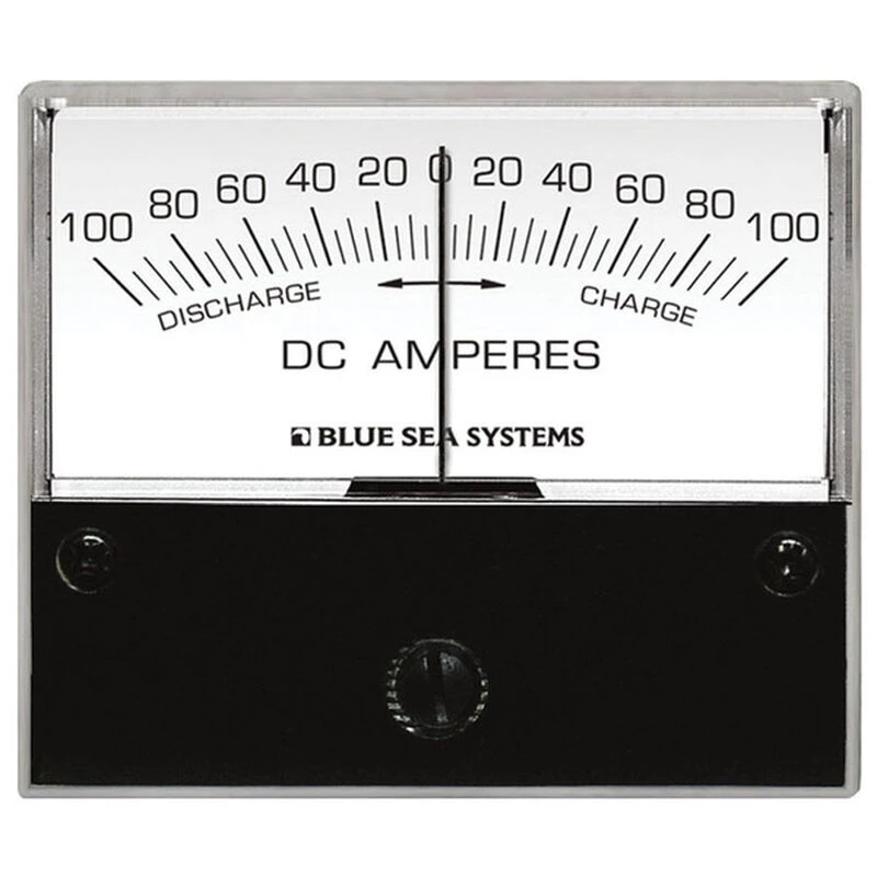 BLUE SEA SYSTEMS Analog DC Ammeter, -100 to 100A with Shunt 1 BLUE SEA SYSTEMS Analog DC Ammeter, -100 to 100A with Shunt