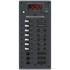 BLUE SEA SYSTEMS Traditional Metal DC Circuit Breaker Panel with Digital Meter, 10-Position