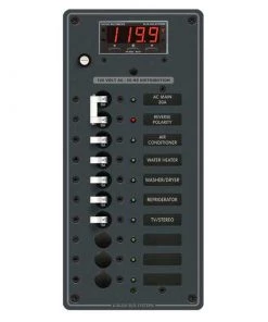 BLUE SEA SYSTEMS AC Electrical Distribution Panel, AC Main + 8 Positions