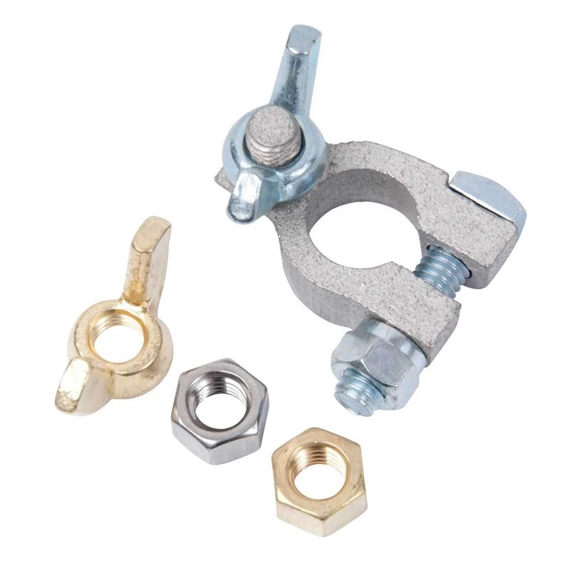 ANCOR Tinned Brass Battery Terminals, Positive 3/8" Wing Nut 1 ANCOR Tinned Brass Battery Terminals, Positive 3/8" Wing Nut