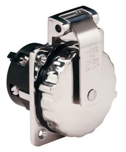 MARINCO Inlet, 50A 125/250V, Without Enclosure, Stainless Steel