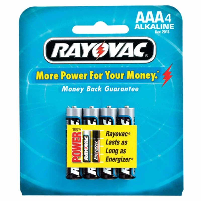 RAY-O-VAC Alkaline "AAA" Batteries - 4 Pack 1 RAY-O-VAC Alkaline "AAA" Batteries - 4 Pack