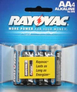 RAY-O-VAC Alkaline "AA" Batteries 4 Pack