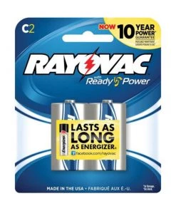 RAY-O-VAC Alkaline "C" Batteries 2 Pack