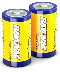 RAY-O-VAC Alkaline "D" Batteries 2 Pack