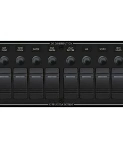 BLUE SEA SYSTEMS Water Resistant Circuit Breaker Panel, 8-Position