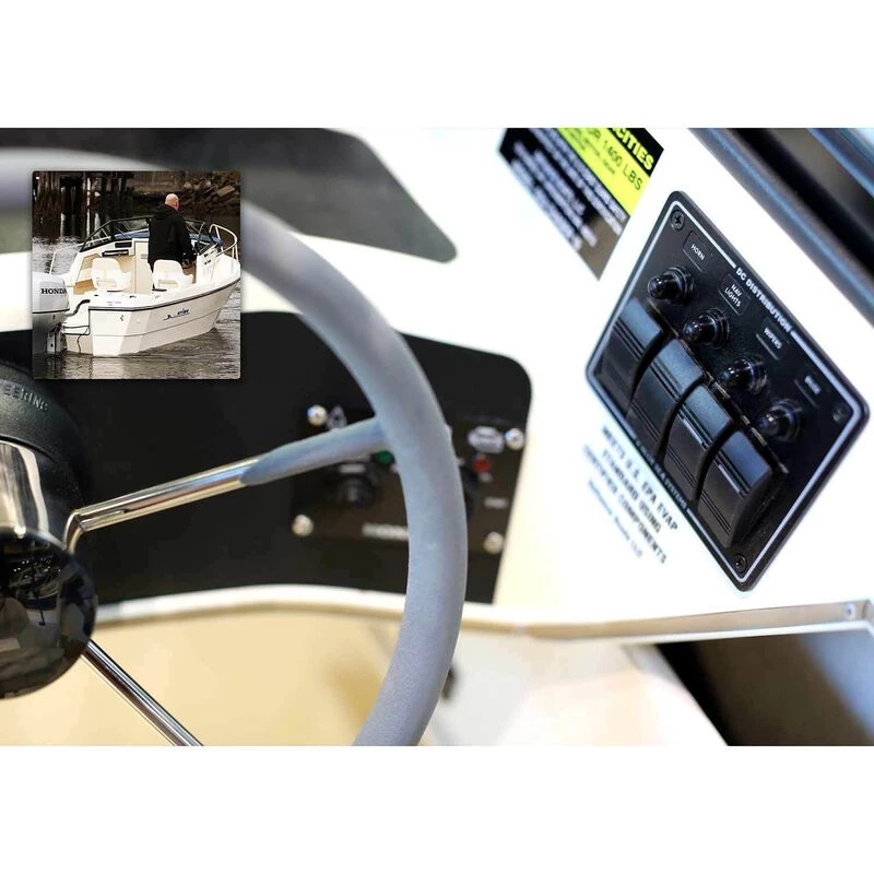 BLUE SEA SYSTEMS Water Resistant Circuit Breaker Panel, 4-Position 2 BLUE SEA SYSTEMS Water Resistant Circuit Breaker Panel, 4-Position - Image 2