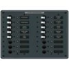 BLUE SEA SYSTEMS Traditional Metal DC Circuit Breaker Panel, 16-Position