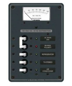 BLUE SEA SYSTEMS AC Electrical Distribution Panel, AC Main + 3 Positions