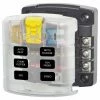 BLUE SEA SYSTEMS ST Blade Fuse Block, 6 Circuits with Cover