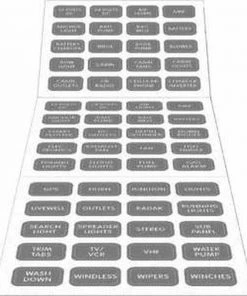 BLUE SEA SYSTEMS Circuit Panel 60 Label Set, Gray