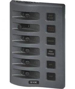 BLUE SEA SYSTEMS WeatherDeck® Waterproof Fuse Panel, Six-Position