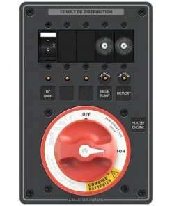 BLUE SEA SYSTEMS Dual Battery Bank Management Panel, 5 Position