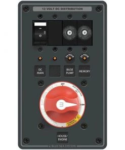 BLUE SEA SYSTEMS Dual Battery Bank Management Panel, 4 Position