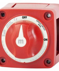 BLUE SEA SYSTEMS m-Series Mini Single Circuit ON/OFF Battery Switch with Removable Knob